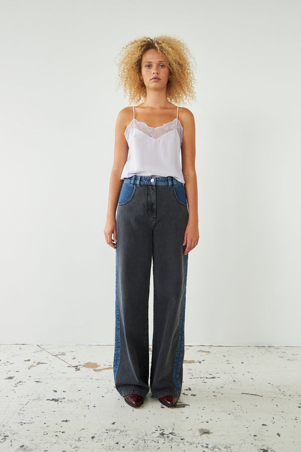 ZOENOVA Women's Jeans Split Bottom Hem Skinny Denim Pants Casual Slim Fit  Straight Pants Hot Sale Girl Trousers Y2K Fashion Color: Vintage Blue,  Size: XXL