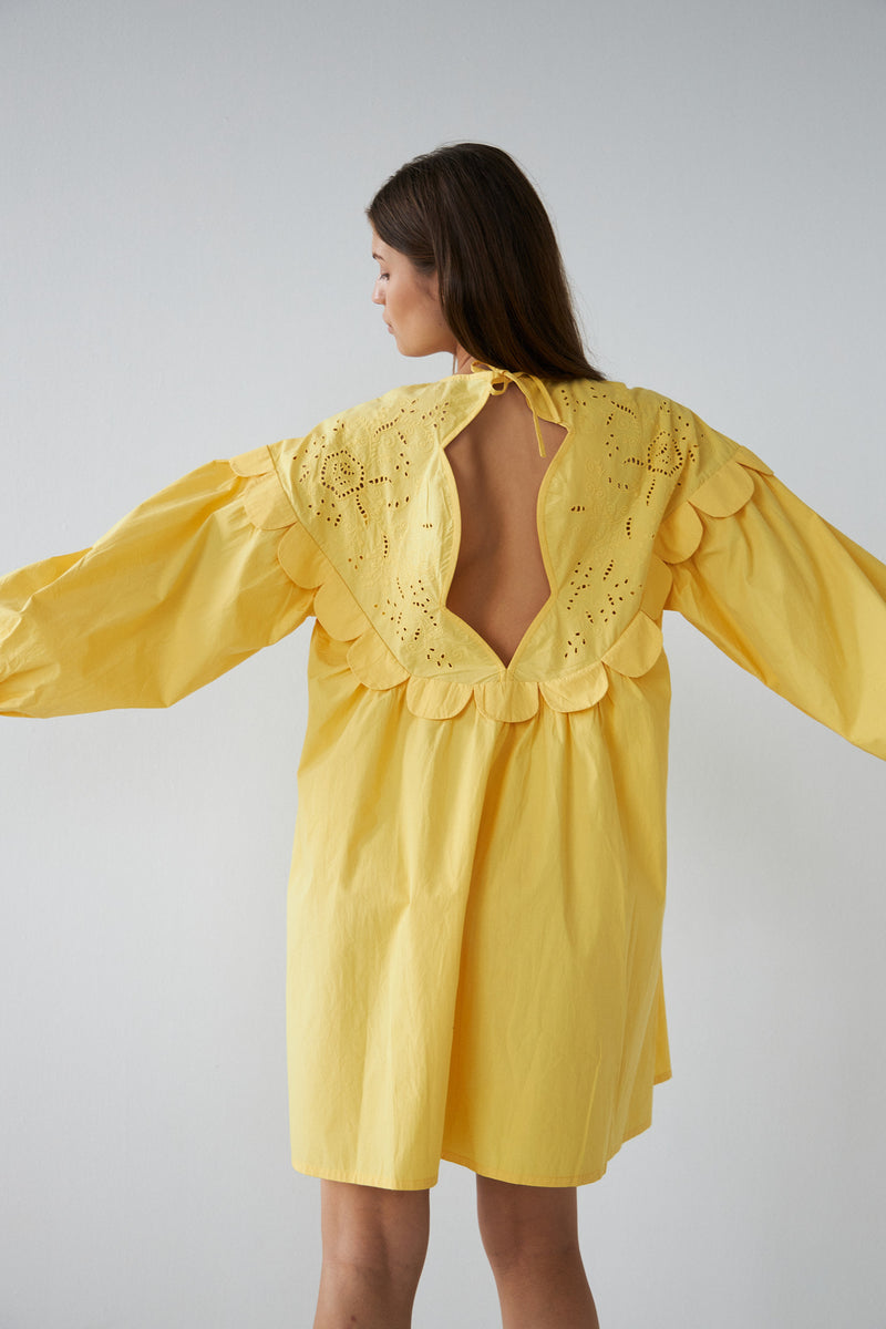 Stella Nova Embroidery Anglaise mini dress Dress 115 Sweet Yellow