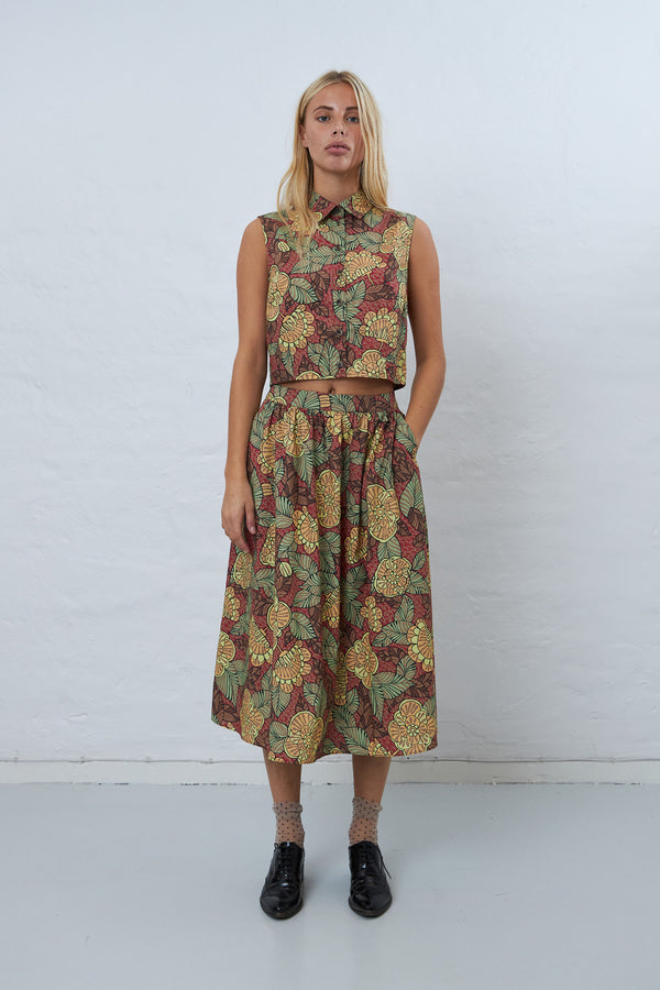 Stella Nova Flowerprinted midi skirt Skirt 760 Wild Flowers
