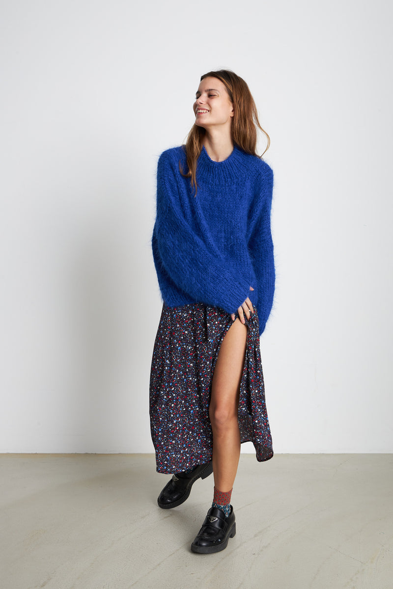 Stella Nova Handcrafted sweater from Peru Sweater 339 Happy Blue