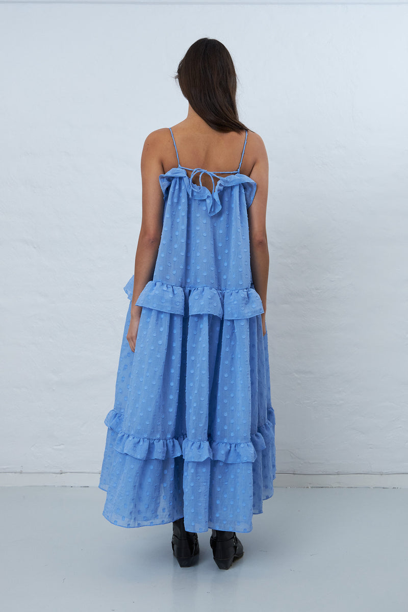 Stella Nova Maxi strap frill dress Dress 316 Summer Blue