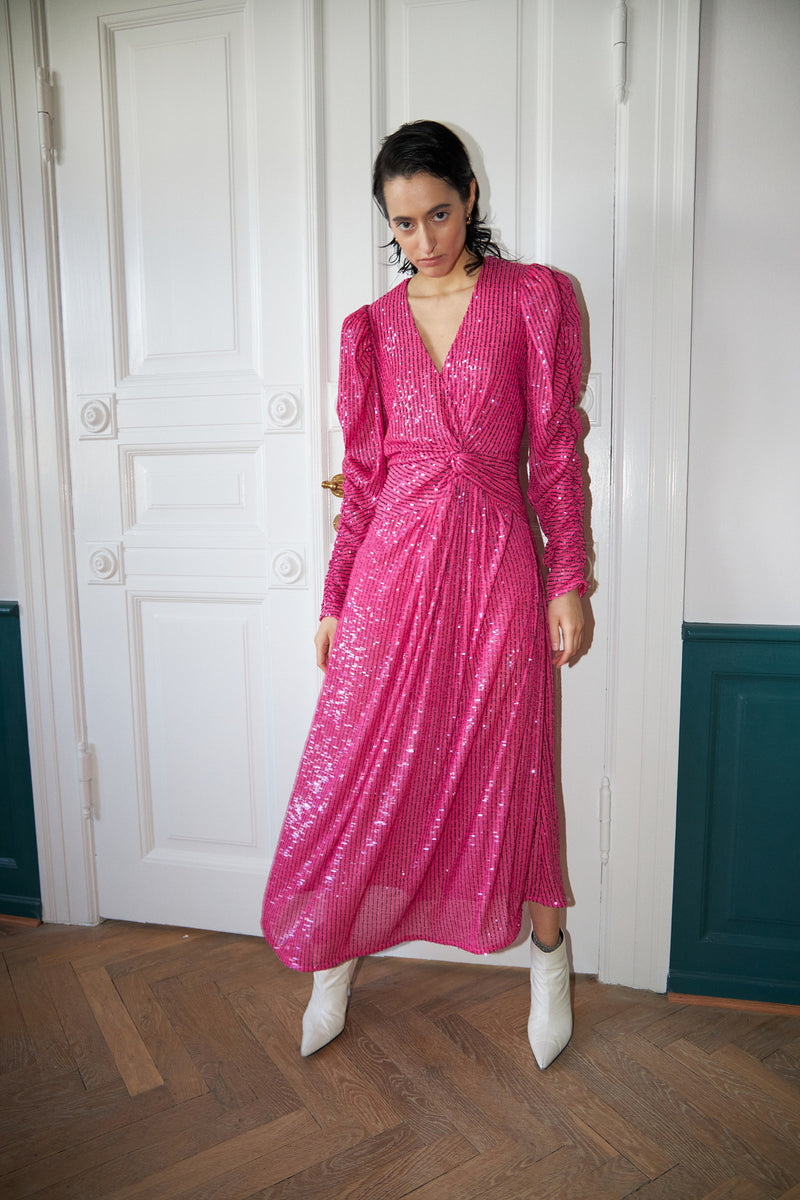 Stella Nova Midi sequins dress Dress 558 Pale Pink
