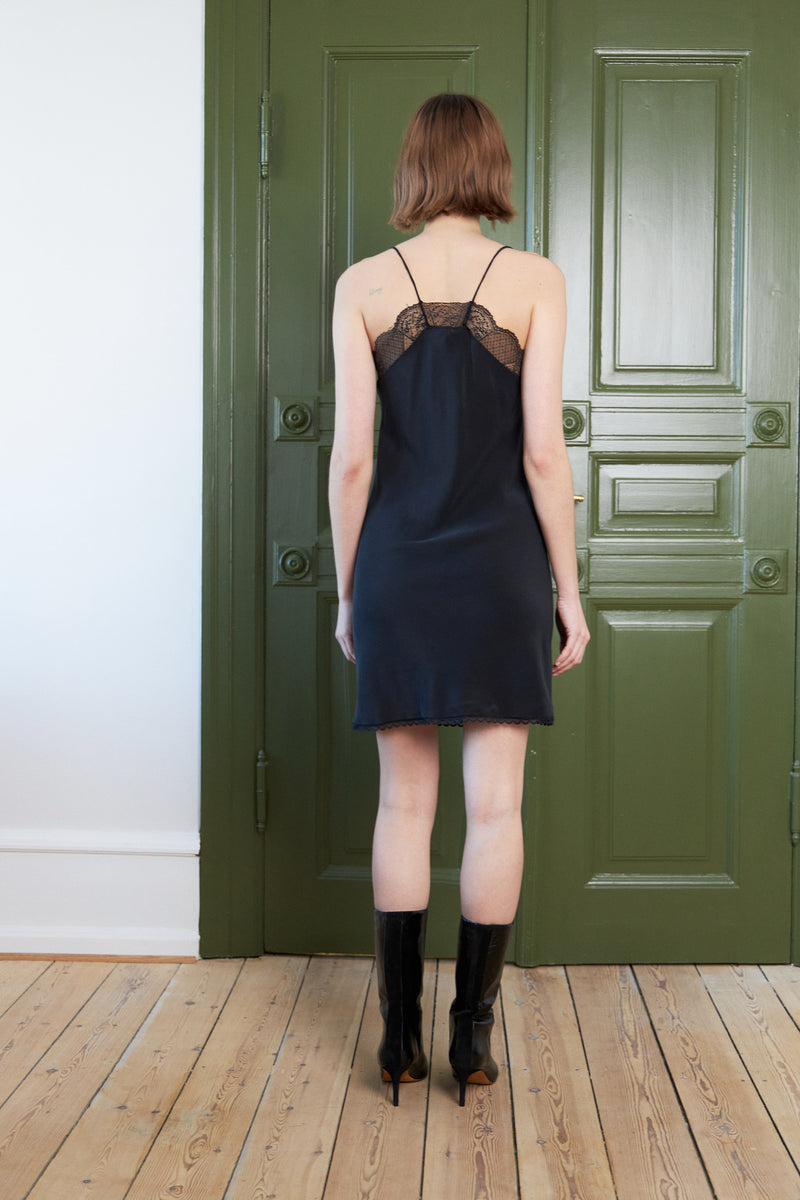 Stella Nova Silk slip dress Slip Dress 999 Black