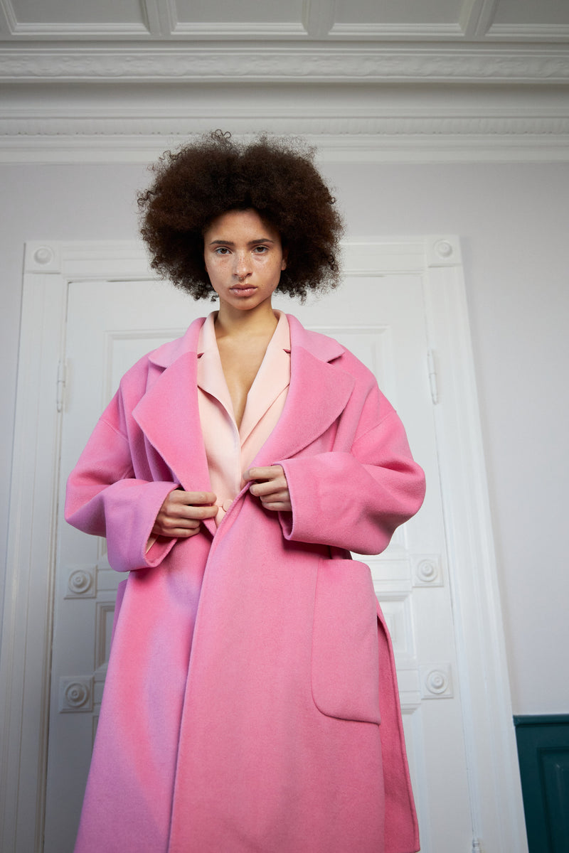 Stella Nova Wool mix coat Coat 465 Pink